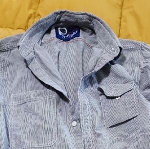 Penfield Blue Striped Casual Button Down Shirt